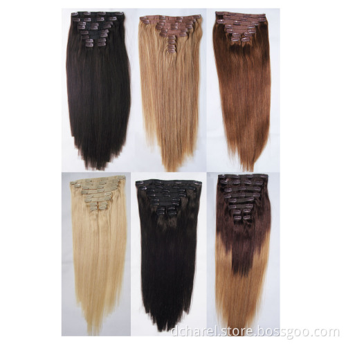 Remy Triple Weft Clip in Hair Extension/Three Layers Weft Clip on Hair